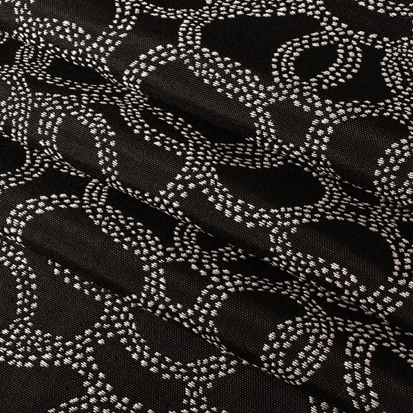 Bella-Dura® Hansel Black/White 54" Fabric 4 Bella-Dura® Hansel Black/White 54" Fabric - Image 2