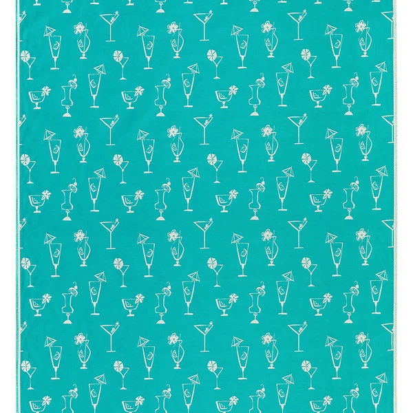 Covington Outdoor Five O'Clock Somewhere Turquoise 56" Fabric 5 Covington Outdoor Five O'Clock Somewhere Turquoise 56" Fabric - Image 3