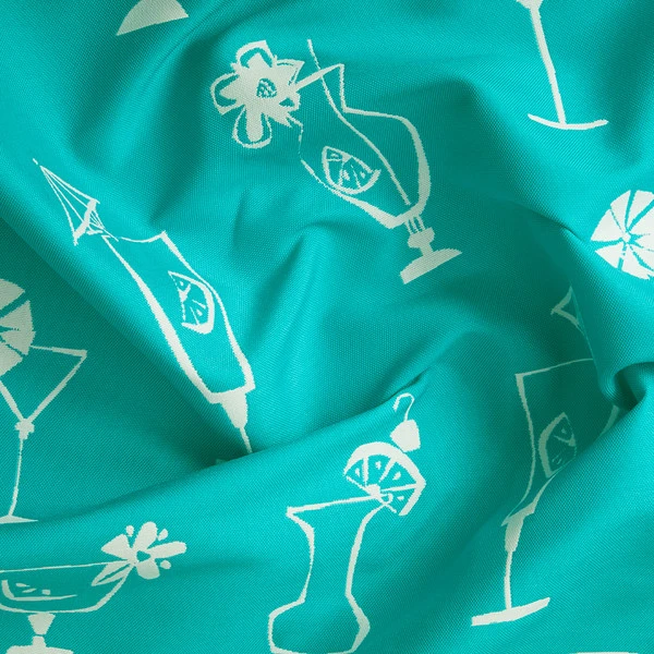 Covington Outdoor Five O'Clock Somewhere Turquoise 56" Fabric 7 Covington Outdoor Five O'Clock Somewhere Turquoise 56" Fabric - Image 5