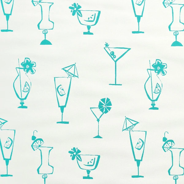 Covington Outdoor Five O'Clock Somewhere Turquoise 56" Fabric 8 Covington Outdoor Five O'Clock Somewhere Turquoise 56" Fabric - Image 6