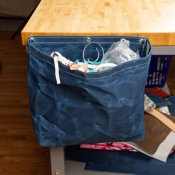 DuraWax™ Heavy Waxed Canvas Cotton Duck 12 Oz. Blue 57" Fabric -Famous Fabric Store Heavy Waxed Canvas Cotton Duck 12 oz Blue 57 Fabric 4