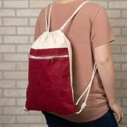 DuraWax™ Heavy Waxed Canvas Cotton Duck 12 Oz. Red 57" Fabric -Famous Fabric Store Heavy Waxed Canvas Cotton Duck 12 oz Red 57 Fabric 701