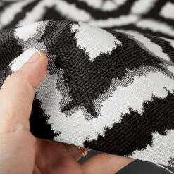 Hilary Farr Outdoor SPF Del Sol Ebony/Ivory 54" Fabric -Famous Fabric Store Hilary Farr Outdoor SPF Del Sol Ebony Ivory 54 Fabric 4