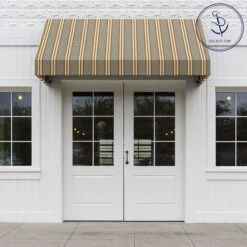 Sunbrella® Awning Stripe 4768-0000 Preston Stone 46" Fabric -Famous Fabric Store Sunbrella 4768 0000 Preston Stone 46 Awning Shade Fabric 707