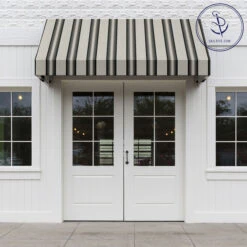 Sunbrella® Awning Stripe 4799-0000 Grey/Black/White 46" Fabric 12 Sunbrella® Awning Stripe 4799-0000 Grey/Black/White 46" Fabric -Famous Fabric Store Sunbrella 4799 0000 Grey Black White Stripe 46 Signature Series Awning Stripe 707