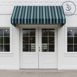 Sunbrella® Awning Stripe 4884-0000 Saxon Cascade 46" Fabric 12 Sunbrella® Awning Stripe 4884-0000 Saxon Cascade 46" Fabric -Famous Fabric Store Sunbrella 4884 0000 Saxon Cascade 46 Awning Stripe Fabric 707