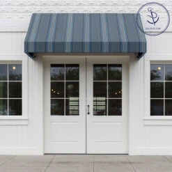 Sunbrella® Awning Stripe 4895-0000 Motive Denim 46" Fabric -Famous Fabric Store Sunbrella 4895 0000 Motive Denim 46 Awning Stripe Fabric 707