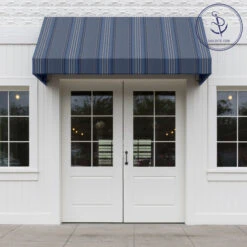 Sunbrella® Awning Stripe 4895-0000 Motive Denim 46" Fabric -Famous Fabric Store Sunbrella 4895 0000 Motive Denim 46 Awning Stripe Fabric 72