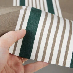 Sunbrella® Awning Stripe 4907-0000 Taupe 5 Bar Stripe 46" Fabric 10 Sunbrella® Awning Stripe 4907-0000 Taupe 5 Bar Stripe 46" Fabric -Famous Fabric Store Sunbrella 4907 0000 Taupe 5 Bar Stripe 46 Signature Series Awning Stripe 4