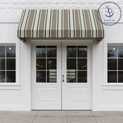 Sunbrella® Awning Stripe 4907-0000 Taupe 5 Bar Stripe 46" Fabric 11 Sunbrella® Awning Stripe 4907-0000 Taupe 5 Bar Stripe 46" Fabric -Famous Fabric Store Sunbrella 4907 0000 Taupe 5 Bar Stripe 46 Signature Series Awning Stripe 72