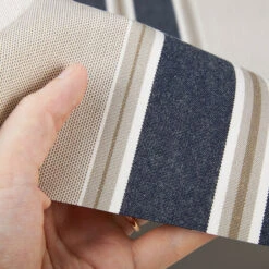 Sunbrella® Awning Stripe 4916-0000 Navy/Taupe Fancy 46" Fabric 11 Sunbrella® Awning Stripe 4916-0000 Navy/Taupe Fancy 46" Fabric -Famous Fabric Store Sunbrella 4916 0000 Navy Taupe Fancy 46 Signature Series Awning Stripe 4