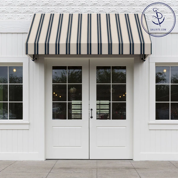 Sunbrella® Awning Stripe 4916-0000 Navy/Taupe Fancy 46" Fabric 7 Sunbrella® Awning Stripe 4916-0000 Navy/Taupe Fancy 46" Fabric - Image 5