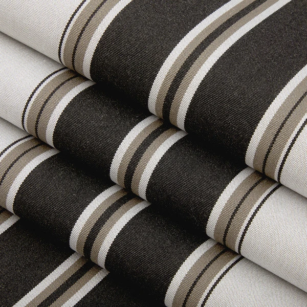 Sunbrella® Awning Stripe 4946-0000 Black/Taupe Fancy 46" Fabric 4 Sunbrella® Awning Stripe 4946-0000 Black/Taupe Fancy 46" Fabric - Image 2