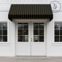 Sunbrella® Awning Stripe 4988-0000 Cooper Black 46" Fabric -Famous Fabric Store Sunbrella 4988 0000 Cooper Black 46 72